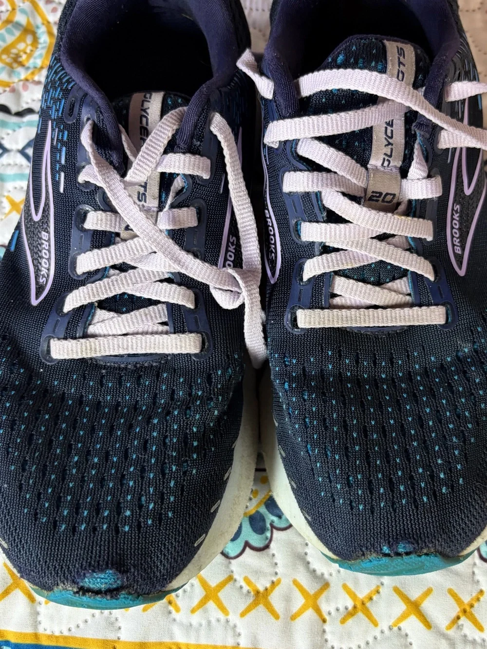 Brooks Navy and Light Pink Women’s Running Shoes